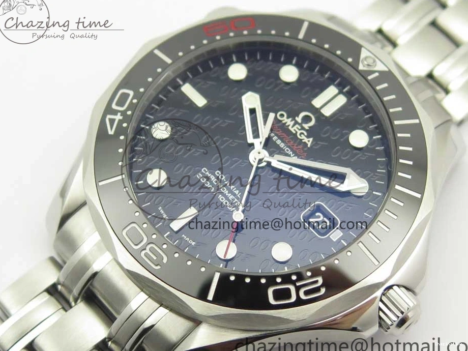 0510 Seamaster 300M Chronometer SS “007” Limited Edition OMF 1:1 Best Edition on SS Bracelet A2824 (Black Balance Wheel) V Seasonal 7952